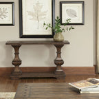 Sedona Kona Brown Sofa Table with Heavy Oak Planked Top