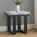 Steve Silver Ludlow Gray Marble Top Side Table