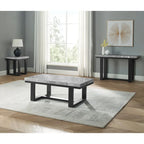 Tavolino laterale Steve Silver Ludlow con piano in marmo grigio