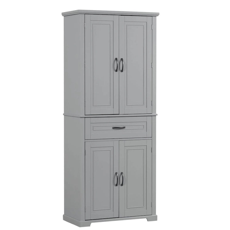 Bathroom Storage Cabinet with Doors and Drawer Multiple Storage Space Adjustable Shelf