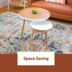 Tavolini impilabili a 2 pezzi per soggiorno, camera da letto e piccoli spazi