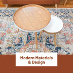 Tavolini impilabili a 2 pezzi per soggiorno, camera da letto e piccoli spazi