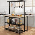 47 Kitchen Island Table Microwave Stand Oven Shelf with Storage - 47D x 28W x 72H