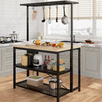 47 Kitchen Island Table Microwave Stand Oven Shelf with Storage - 47D x 28W x 72H