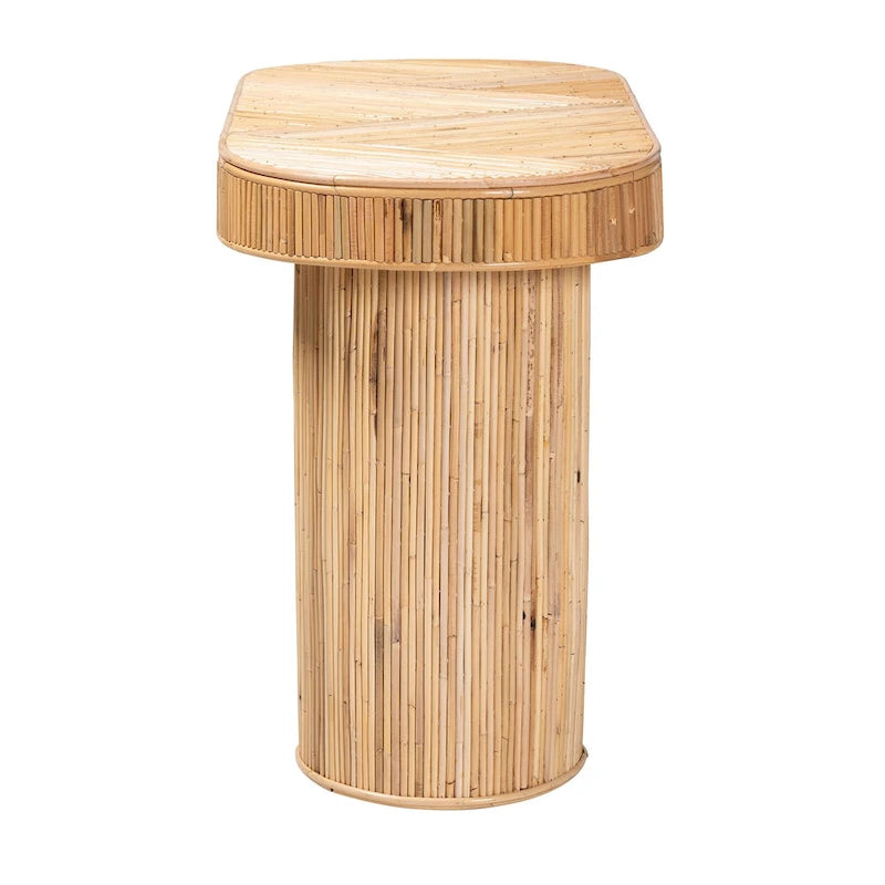 Tavolo consolle moderno in rattan naturale bohémien Iryna