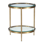 Tavolino rotondo piccolo in vetro temperato
