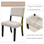 Set da tavolo da pranzo da cucina composto da 5 pezzi con 4 sedie imbottite