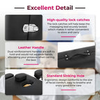 Lettino da massaggio pieghevole portatile Matthew Black con altezza regolabile, braccioli e cuscino respiratorio