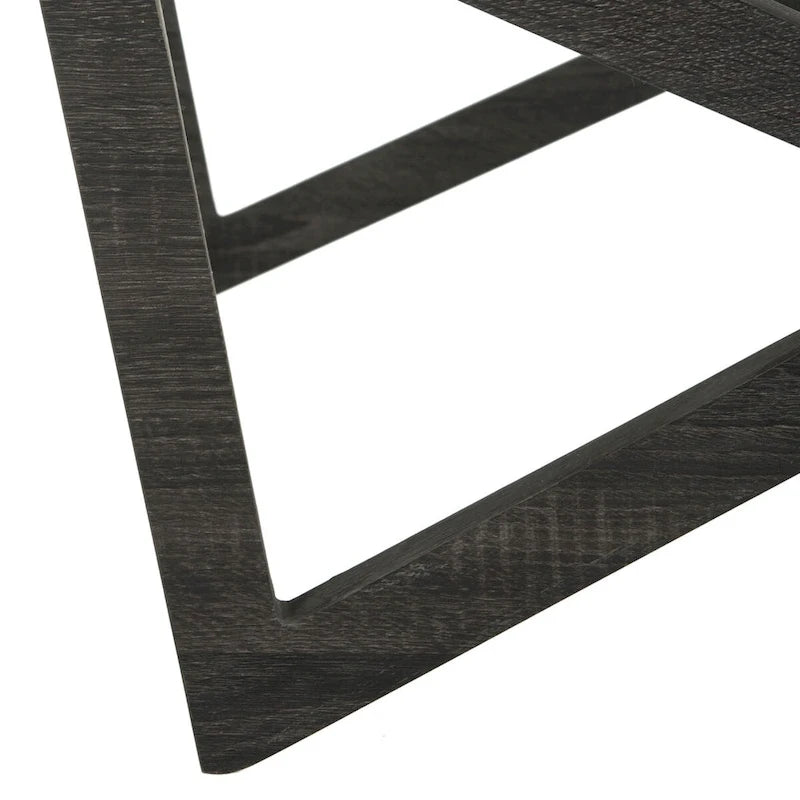 Tavolino da caffè SAFAVIEH Annmarie Mid-Century con piano in vetro - 33,5 x 33,5 x 14,5 - 34Lx34Px15A