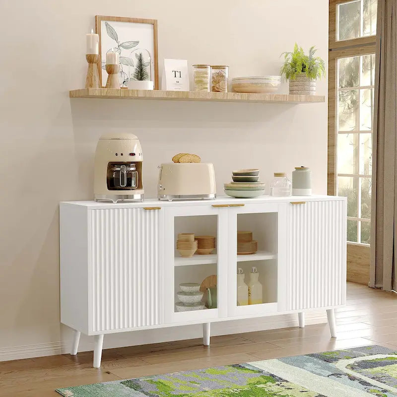 Tavolo da buffet JASIWAY con ante in vetro