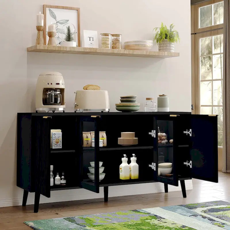 Tavolo da buffet JASIWAY con ante in vetro