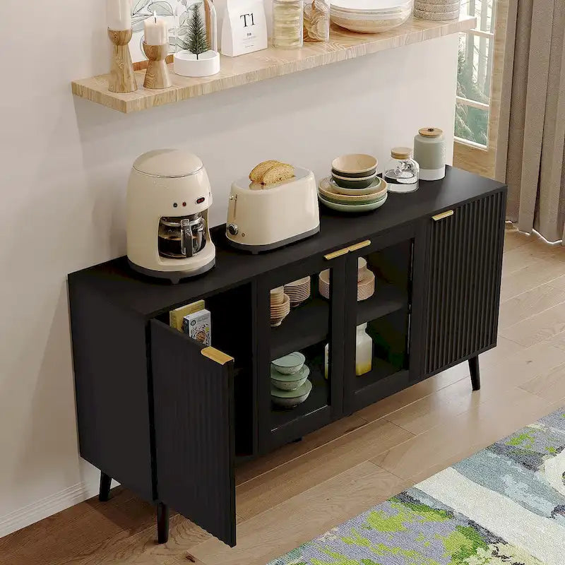 Tavolo da buffet JASIWAY con ante in vetro