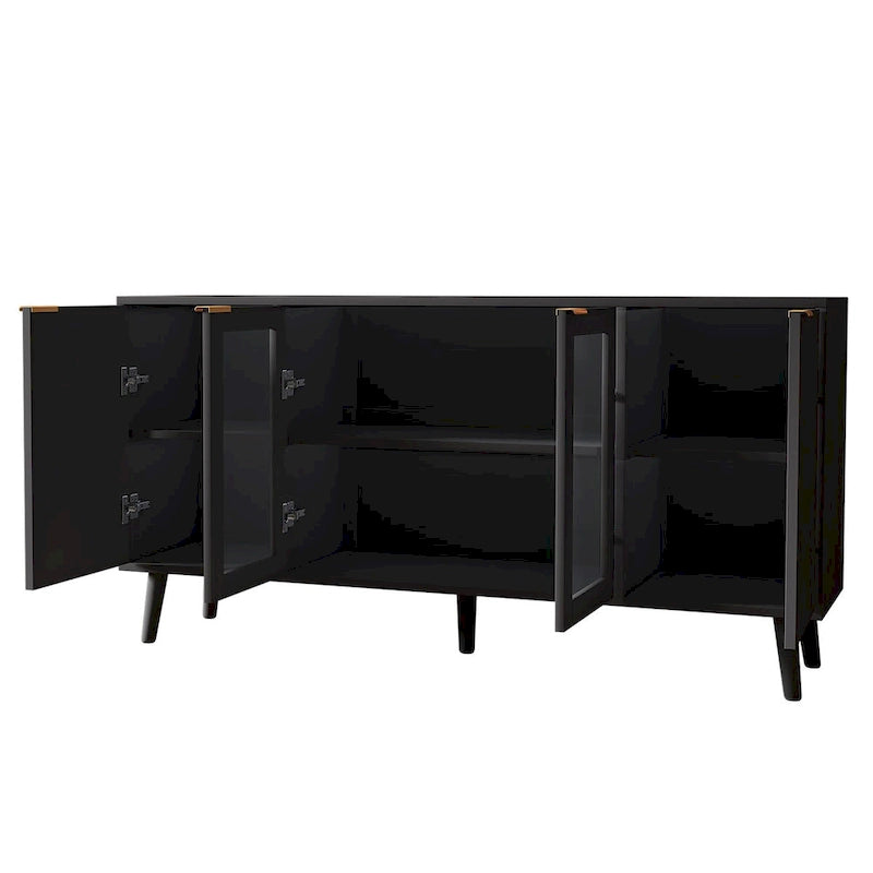 Tavolo da buffet JASIWAY con ante in vetro