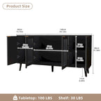 Tavolo da buffet JASIWAY con ante in vetro