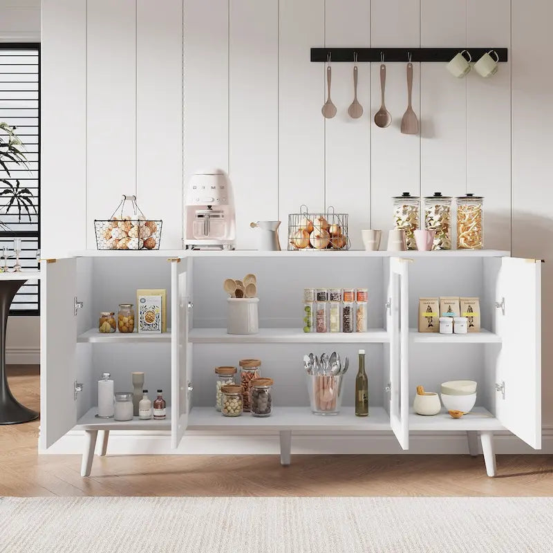 Tavolo da buffet JASIWAY con ante in vetro