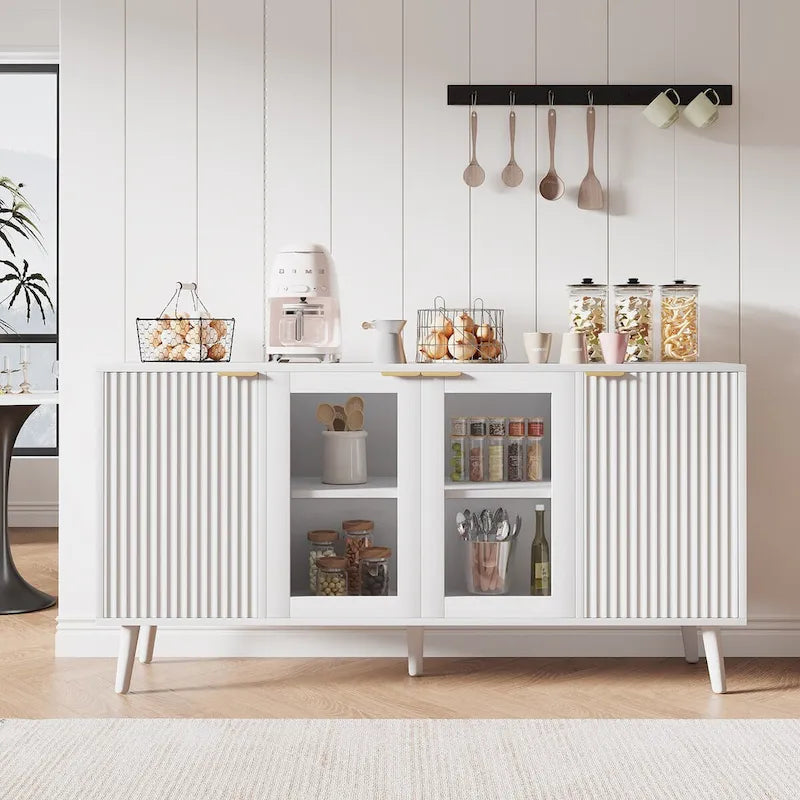 Tavolo da buffet JASIWAY con ante in vetro