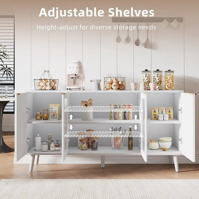 Tavolo da buffet JASIWAY con ante in vetro