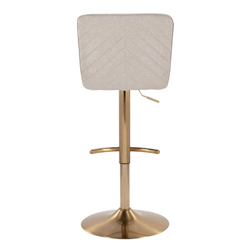 Sgabello da bar regolabile Holden di Porch &amp; Den con poggiapiedi a T arrotondato (set da 2)