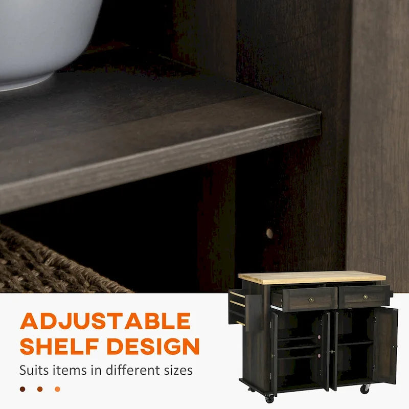 Carrello da cucina moderno con isola mobile 2024 con portaspezie