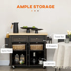 Carrello da cucina moderno con isola mobile 2024 con portaspezie