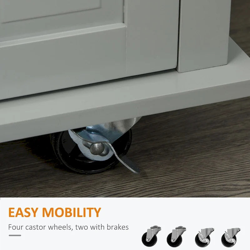 Carrello da cucina moderno con isola mobile 2024 con portaspezie