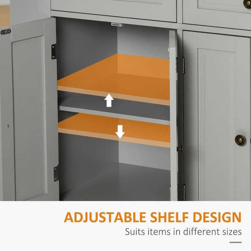 Carrello da cucina moderno con isola mobile 2024 con portaspezie