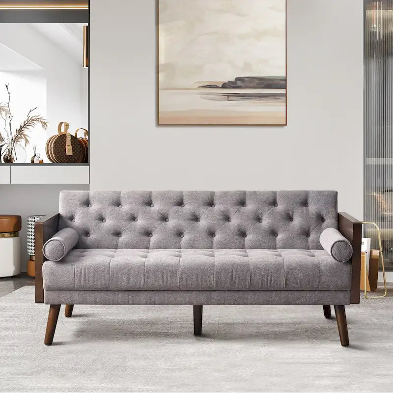 Divano letto pieghevole regolabile in stile moderno di metà secolo per soggiorno