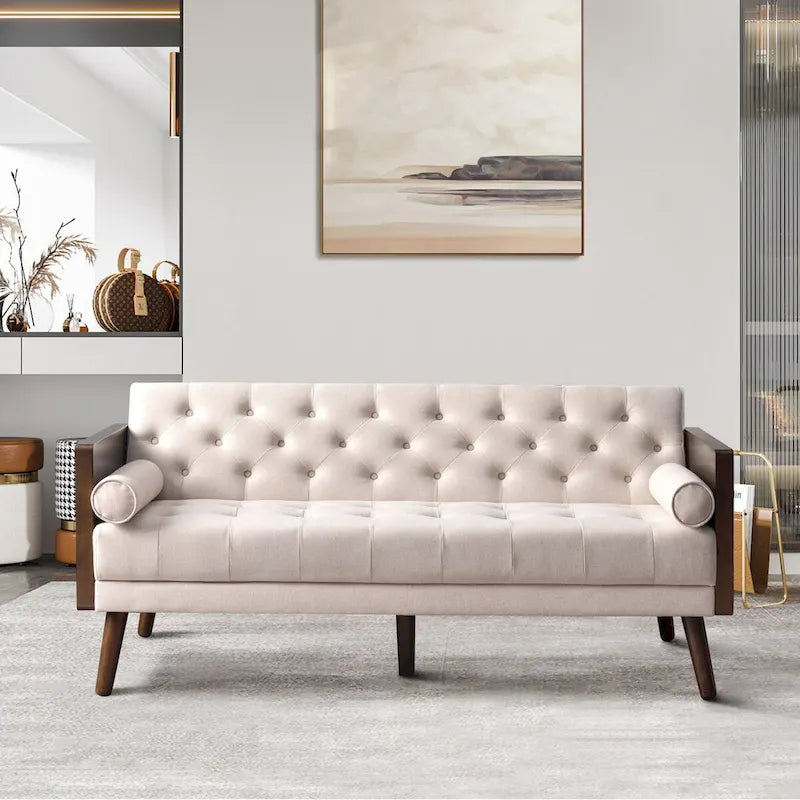 Divano letto pieghevole regolabile in stile moderno di metà secolo per soggiorno