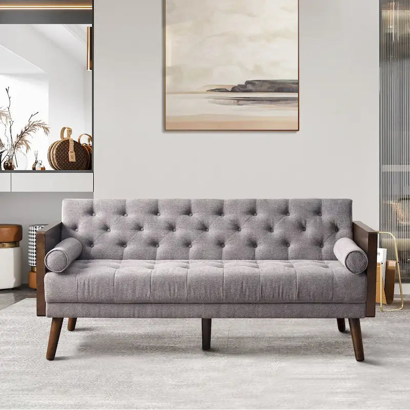 Divano letto pieghevole regolabile in stile moderno di metà secolo per soggiorno