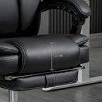 Sedia da ufficio massaggiante con 6 punti di vibrazione, sedia da computer reclinabile riscaldata, sedia girevole con altezza regolabile e poggiapiedi