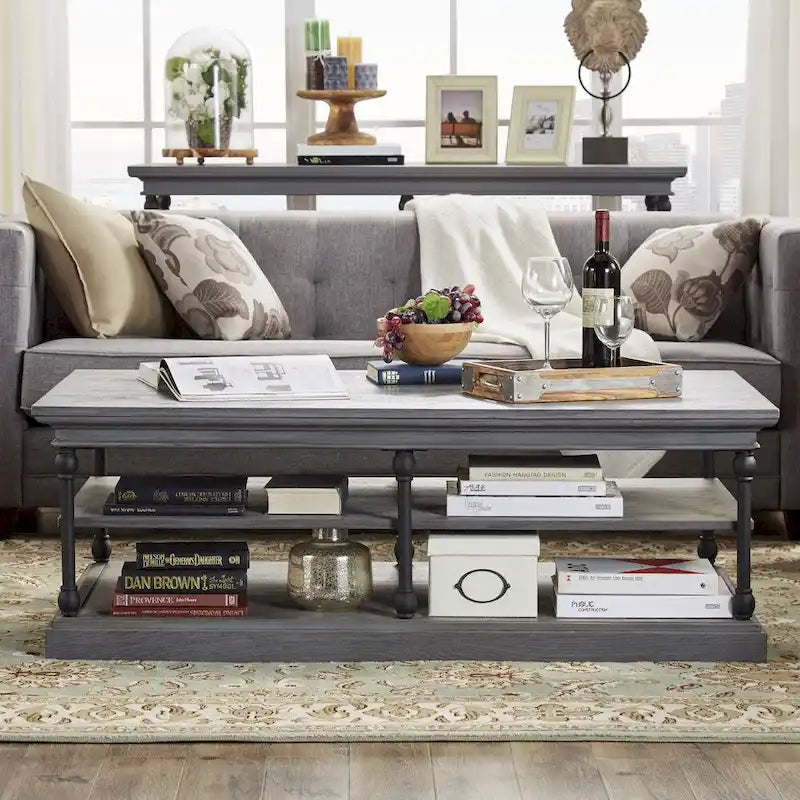 Tavolino da caffè rettangolare con ripiano portaoggetti Barnstone Cornice di iNSPIRE Q Artisan