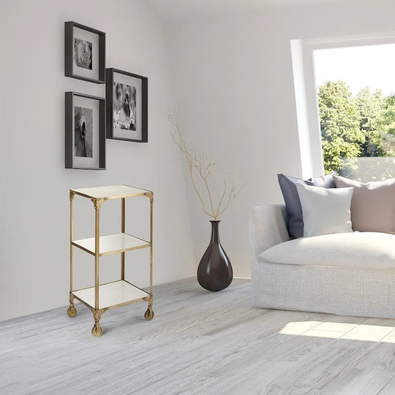 Tavolino laterale vintage in bronzo Ayden