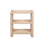 Tavolino Spiroa 22 Coastal Bohemian Rattan/Wood a 3 ripiani, naturale, di JONATHAN Y - 22.04