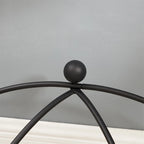 Tavolino da caffè in vetro temperato con struttura in metallo