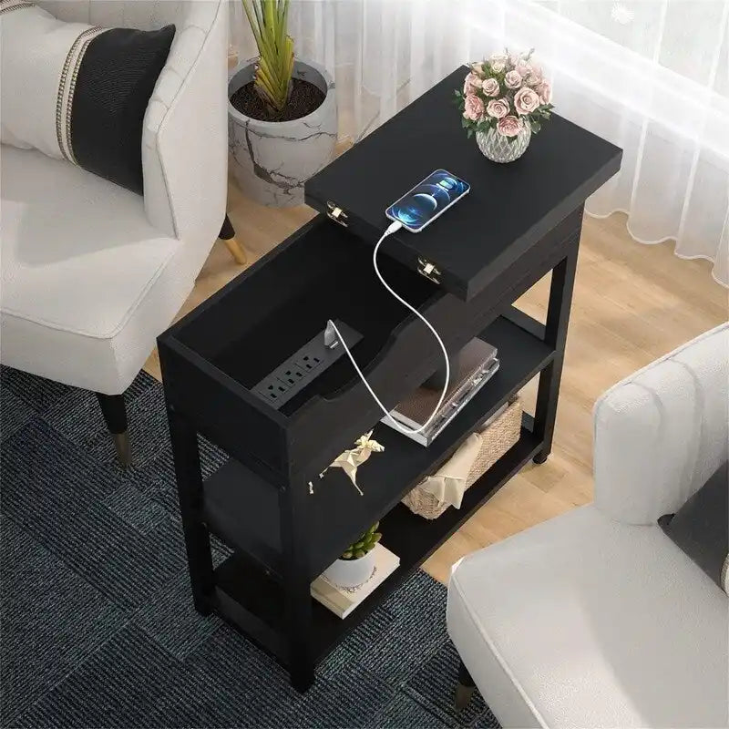 Tavolino con stazione di ricarica - 11P x 23,6L x 24,5A