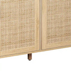 Mobiletto decorativo in rattan a 4 ante - 62,2 L x 15,75 P x 34,25 A