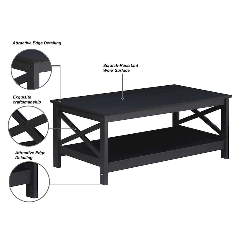 Tavolino da caffè moderno in stile fattoria Saint Birch Lambert