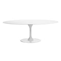 Tulip Dining Table Oval MDF - White