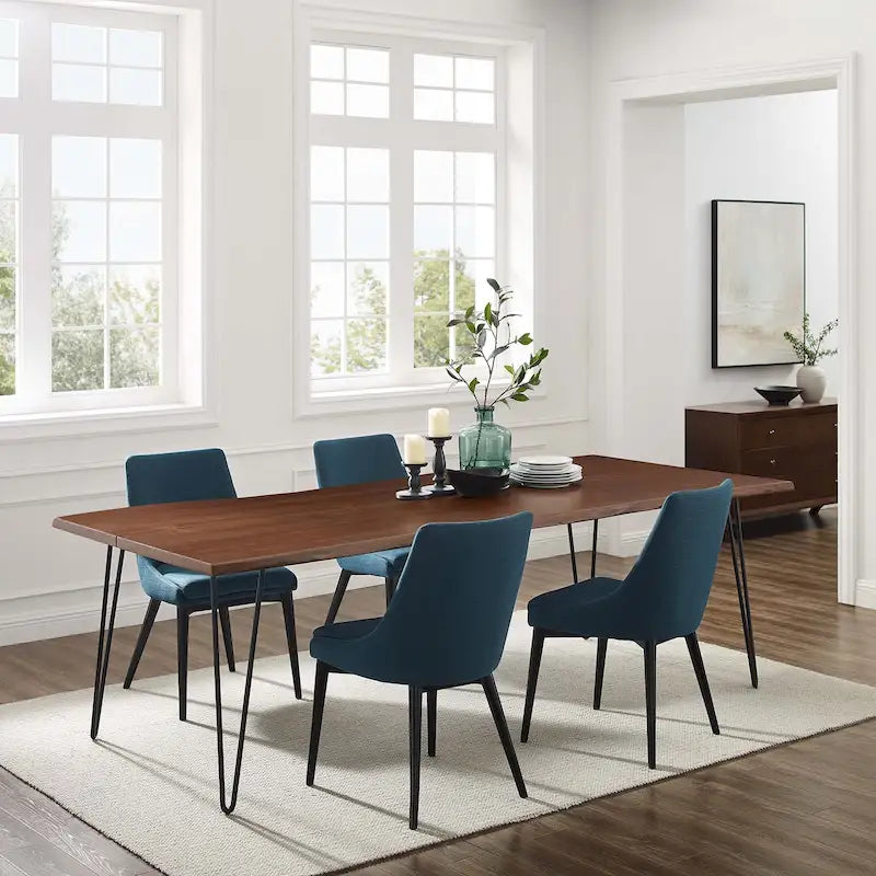 Tavolo da pranzo in legno di acacia con bordo vivo Ardor 96