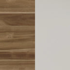 Tavolo da pranzo Prospect in acacia naturale e bianco sporco con gamba svasata