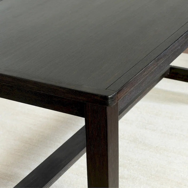 Set da pranzo contemporaneo Muzzi di Roundhill Furniture, composto da 7 pezzi, tavolo da pranzo con 6 sedie eleganti