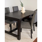 Set da pranzo contemporaneo Muzzi di Roundhill Furniture, composto da 7 pezzi, tavolo da pranzo con 6 sedie eleganti