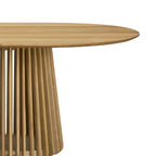 Tavolo da pranzo ovale in legno massello Pasadena da 79 pollici con base a doghe