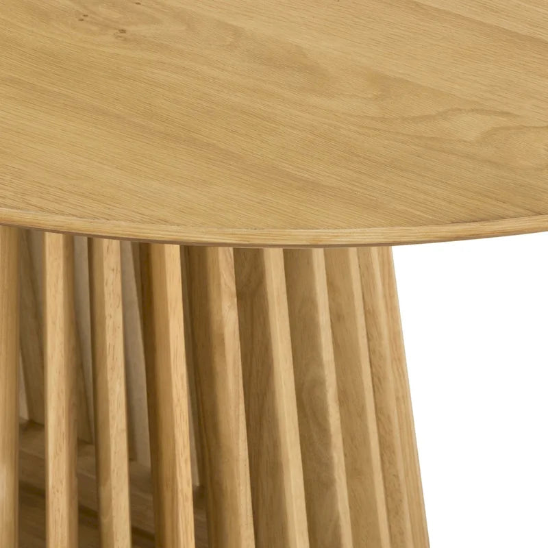 Tavolo da pranzo ovale in legno massello Pasadena da 79 pollici con base a doghe