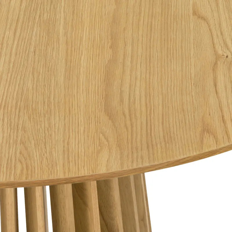 Tavolo da pranzo ovale in legno massello Pasadena da 79 pollici con base a doghe