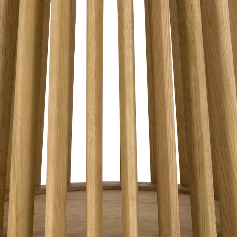 Tavolo da pranzo ovale in legno massello Pasadena da 79 pollici con base a doghe