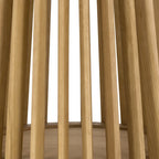 Tavolo da pranzo ovale in legno massello Pasadena da 79 pollici con base a doghe