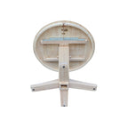 Tavolo da pranzo con piedistallo rotondo in legno massello da 36 pollici e asta da 12 pollici