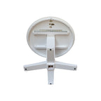 Tavolo da pranzo con piedistallo rotondo in legno massello da 36 pollici e asta da 12 pollici