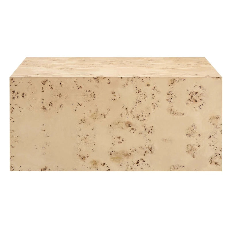 Tavolino da caffè quadrato Cosmos 36 in legno di radica - N/D